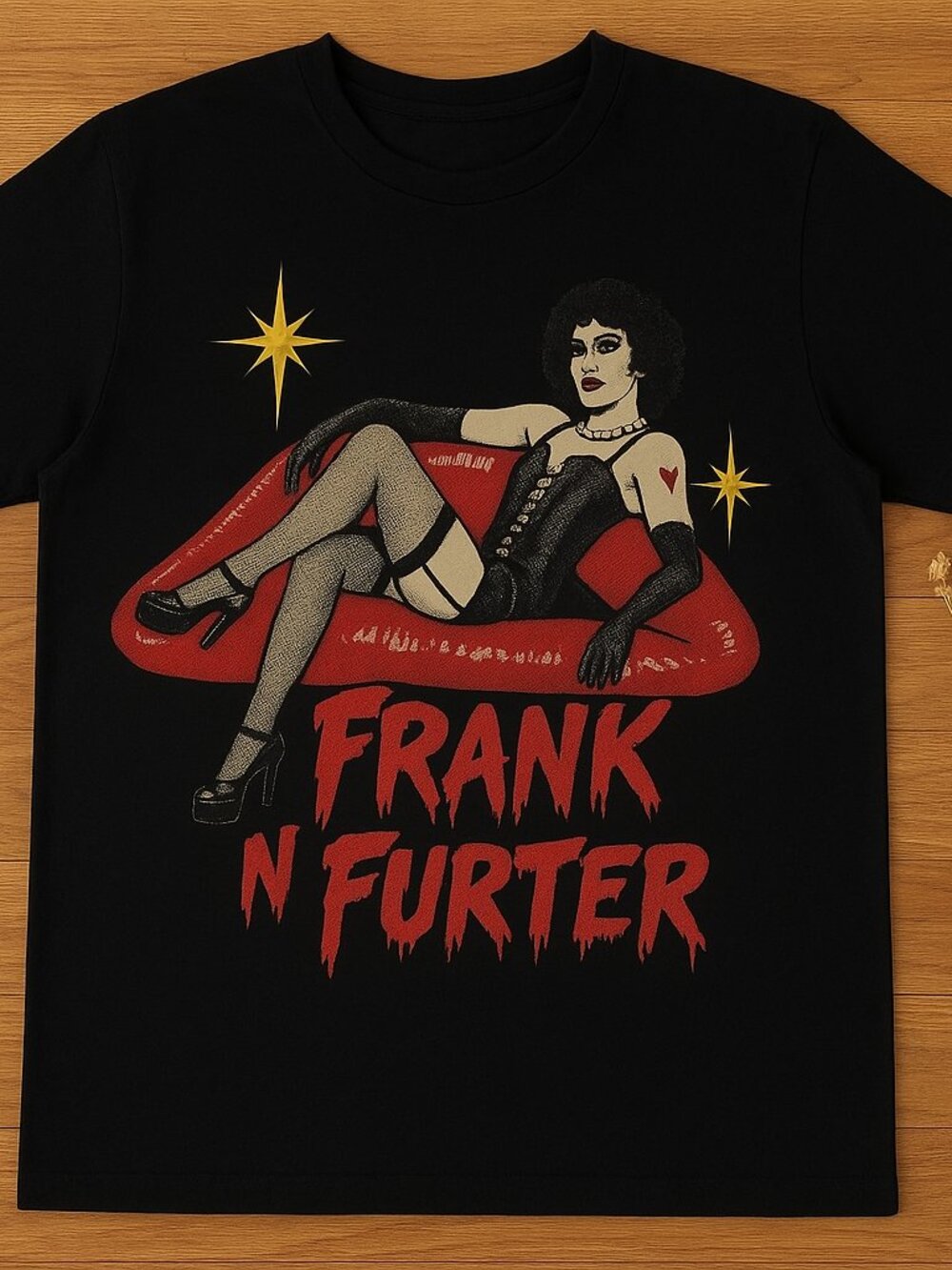Frank N Furter T-Shirt, Vintage Horror Musical Graphic Tee, Gothic Rocky Horror